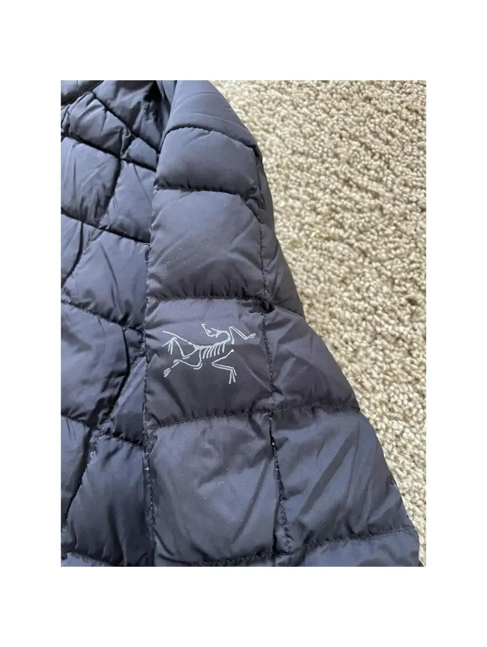 Arc'teryx Rico Shacket Down Quilted Lightweight Puffer Jacket Mens L Black EUC